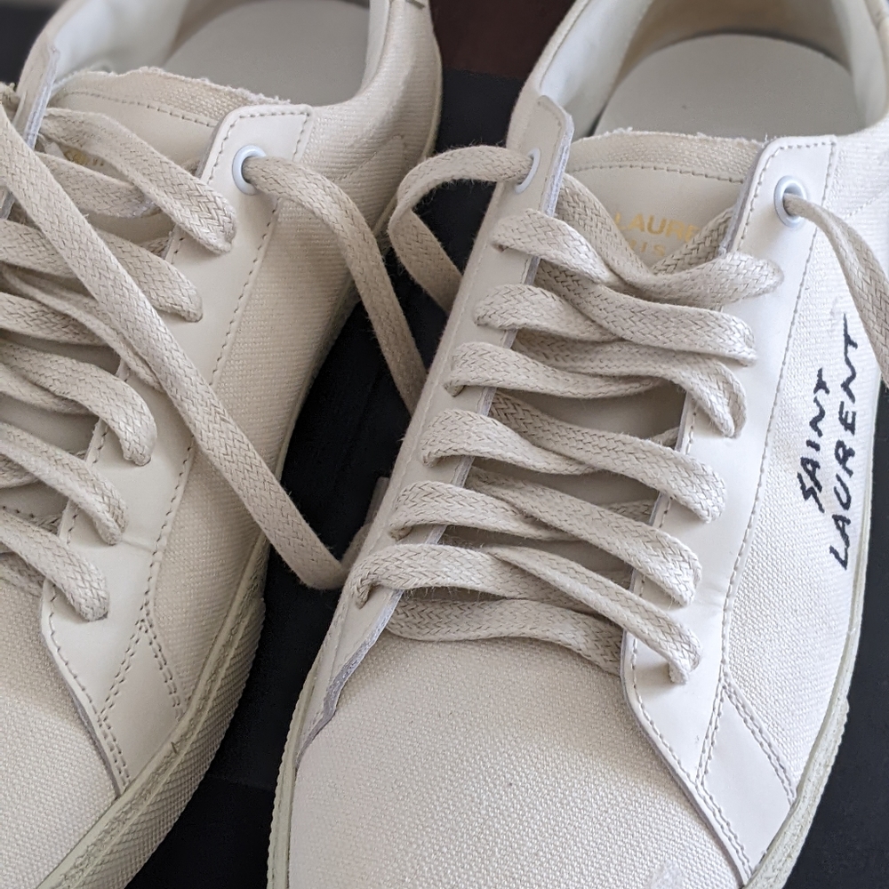 YSL Saint Laurent COURT CLASSIC SL/06 Signature SNEAKERS IN CANVAS/ LEATHER S40